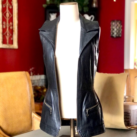 BB Dakota Jackets & Blazers - BB Dakota for Nordstrom Black Leather Vest